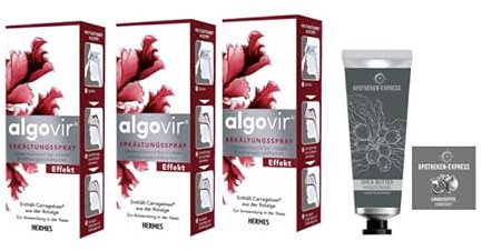 Algovir Effekt Erkältungsspray 20ml Sparset 3 x 20 ml inkl. einer pflegenden Handcreme ODER Handseife von Apotheken-Express