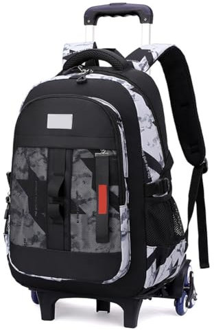 DROFOSREW Schulrucksack mit Rollen Schultrolley Schultaschen Grundschule Trolley Schulranzen Kinder Rucksack mit Rollen für Jungen Mädchen