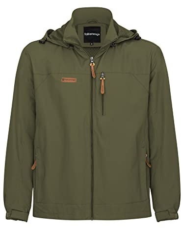 Falkenstejn sommar vindjacka anorak vindjacka lätt jacka, OLIV, 7XL