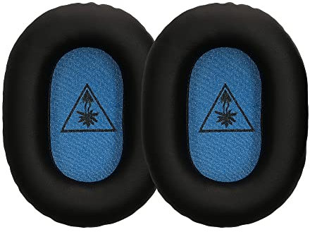 kwmobile 2x Cuscinetto Cuffie Compatibile con Turtle Beach Recon 70 / Recon 50 / Recon 60P / Stealth 500/600 / 700 Pad - Cuscinetti Ricambio Cuffie Over Ear Simil Pelle - nero