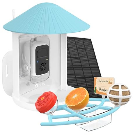 NETVUE Birdfy Pro - Bird Feeder with Camera, Smart Bird Camera Wider Perch DIY Add-ons, Hummingbird Feeder, Suet Ball, Jelly Feeder, Auto Capture Bird Videos & Motion Detection
