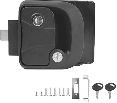 Aublinto Caravan Door Lock, Travel Trailer Door Locks, RV Mechanical Door Lock, RV Alloy Door Lock, Universal RV Double Key Door Lock for Motorhomes, Trailers, Yachts, Caravans