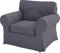 HomeTown Market Strapazierfähiger Sofabezug Ersatz kompatibel für IKEA Ektorp Sofa Cover. Slipcover nur. Sofa Nicht inbegriffen. (Polyester Sessel Dunkelgrau)