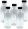 GEPACK Pack de 5 botellas de plástico reutilizables de 500 ml | creadas con material reciclado y energías renovables | ideales para zumos, agua | Con tapa a prueba de manipulaciones que se sella