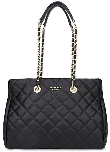 Princely London Schultertasche Emily – Elegante Schultertasche aus Hochwertigem Veganem Leder, Stilvolle Tasche für Damen für Alltag & Ausgehen