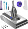 Homesuit V8 Akku 21,6V 4600mAh SV10 Ersatzakku für Dyson V8 Serie kabelloser Staubsauger, V8 Absolute Animal Filter Motorhead, Kompatibel mit Dyson V8 Staubsaugern