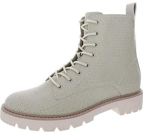 Dolce Vita Piker Damen Stiefeletten, perforiert, runde Zehenpartie, Elfenbeinfarbene perforierte Stella, 37.5 EU