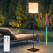 NiceBuy Solar Stehlampe Outdoor Garten Akku Stehlampe LED Aufladbar Dimmbar Warmweiss RGB Stehleuchte Kabellos,IP44 Solarstehlampen FüR AußEn Terrasse Balkon Innen(B)