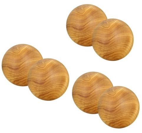 FRCOLOR Pack of 6 Massage Balls Chinese Balls Massage Roller Exercise Made of Wood Acupressure Made of Wood Neck Massager Round Massage Hand Thuja Fitness Rotating