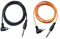 YSJJZRL 200cm 6.35mm to RCA Audio Cable 90 Degree Angle 6.35mm TS Mono Male to RCA Male Audio Adapter Cable (Black+Orange-2 Pack)