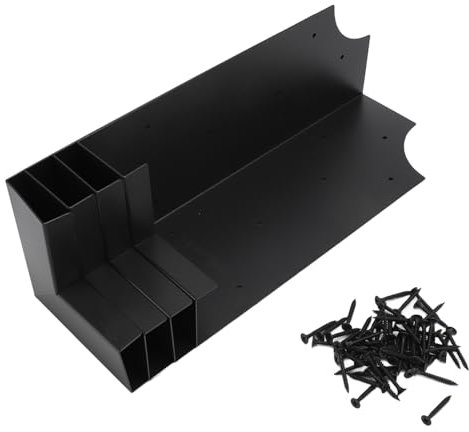 TOPINCN 4Pcs Raised Garden Bed Corner Brackets, Metal Bed Corner Bracket, Carbon Steel Garden Corner Bracket with Screws for Vegetable Flower Planter