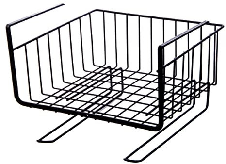 Aufbewahrungsschrank zum Aufhängen unter dem Regal, Eisenschrank, Kleiderbügel, Metallgitter, Drahtkorb, Bücherregal, Regal, Organizer, Aufbewahrungskörbe für Regale, Korb für Decken