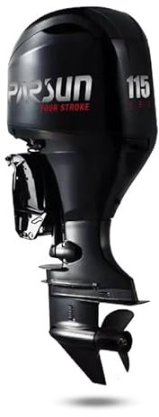 Parsun | F115 FEX-T-EFI Außenborder 115 PS | 4-Takt-16-V-Motor mit DOHC und TCI-Zündsystem | 1.832 cm³ Hubraum | 81 x 88,9 mm Bohrung und Hub | 2.15 (28/13) Übersetzung | Topmodell der 115-PS-Klasse