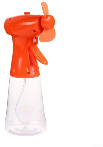 Vilgftyiet Disfruta de la niebla fría en cualquier lugar con el ventilador portátil de mano con pulverizador de agua, fácil de usar (naranja)
