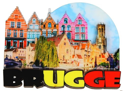 Souvenir Magnet Brügge 8,5 x 7 x 1 cm Kühlschrankmagnet Stadt Deko GCG 719572