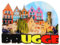 Souvenir Magnet Brügge 8,5 x 7 x 1 cm Kühlschrankmagnet Stadt Deko GCG 719572