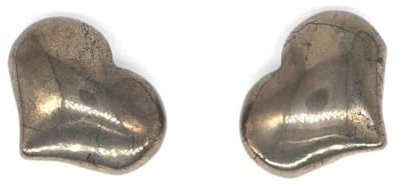 2,5 cm herzförmiger natürlicher Edelstein, Pyrit, Heimdekor-Kollektion, Palmstein, Liebesgeschenk, 1pc, Metall Zink Eisen, Amazonit