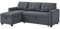 VitaliSpa Sofa L Form Campina, Schlafsofa mit Bettkasten, Grau, 226 x 163 cm mit Schlaffunktion