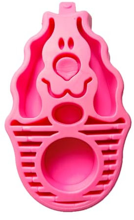 Hundebürste für Hundepflege Bürste Hund Reinigungsbürste Hundebad Massagebürste für lange kurzhaarige Welpen waschen Grooming (Rosa)