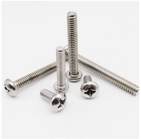 Manoud 10/50 pièces UNC 2#-56 4#-40 6#-32 8#-32 10#-24 12#-24 US Filetage Grossier 304 Acier Inoxydable Croix Ronde tête cylindrique vis Boulon(3/8,10pcs 12-24)