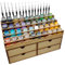 HobbyGlory Rangement Peintures Citadel 40 pots 16 Pinceaux 4 Grands Tiroirs. Support peinture warhammer 40k rangement maquette tamiya outils