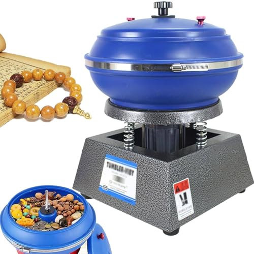 FJYAWEN Vibration Jewelry Polishing Machine,Vibrating Tumbler Bowl Tumbling Polishing Machine,Electric Polisher Vibrating Tumbler for Polishing,M