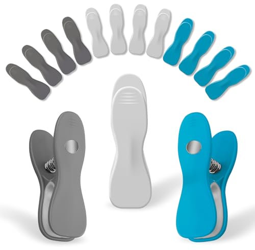 12pcs Magnetic Clips Set - Strong Magnetic Multi-Purpose Clips for Kitchen, Fridge, and Office - Durable & Eco-Friendly, Perfect for Home Organization.