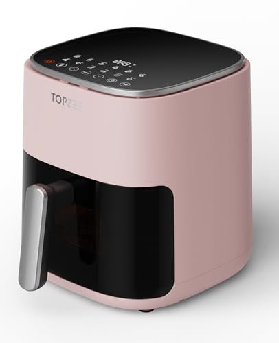 Friggitrice ad aria 12 in 1, 5,5 qt compatta per 2-4 persone, poco o nessun olio, antiaderente, lavabile in lavastoviglie, rosa