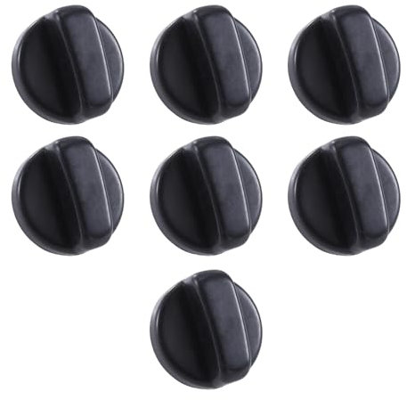 Reinscer 7 unidades de 8 mm agujero negro cocina de gas cocina interruptor giratorio botón giratorio para la cocina