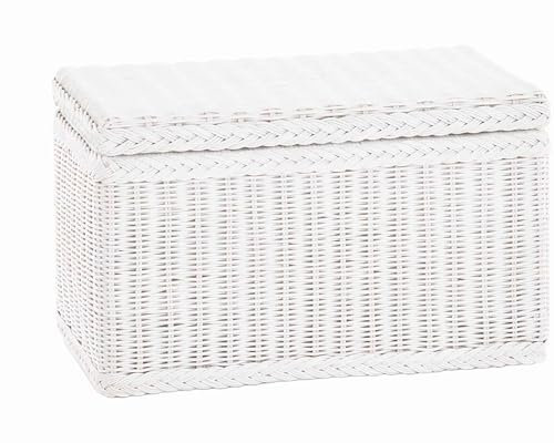 Korb-Outlet Truhe/Wäschetruhe aus Rattan (Weiß, Box)