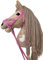 Steckenpferd A4 (Pferd auf einem Stock) Hobby Horse A4 komplett mit Kantar wie auf dem Foto (ligtkrem)