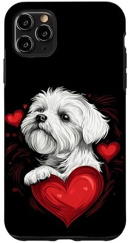 Valentine's Day Maltese Dog Case for iPhone 11 Pro Max