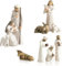 10-teiliges Krippenset Born Scene Willow-Tree Figur, Weihnachtskrippe mit Figuren, Figuren Krippe Harz