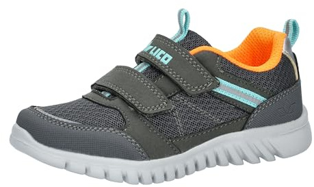Lico Jungen Unisex Kinder Randy V Sneaker, Grau/Orange/Blau, 29 EU