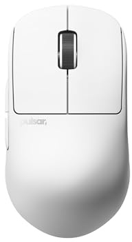 Pulsar Gaming Gears X2H Crazylight Gaming-Maus, Mittel, Uyuni Weiß | Ultraleicht 1.51 oz (43g), Symmetrisch, Nach innen gewölbte Seiten, Relaxed Claw/Claw Grip, XS-1, 32K DPI, 8K