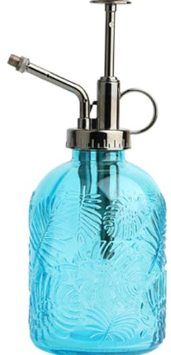 FOMIYES Glas Sprühflasche 350 Ml mit Dickem Sprühnebel Pflanzensprüher für Zimmerpflanzen Garten und Haus Vintage Gießkanne mit Fingerhalter und Hoher Sprühfläche