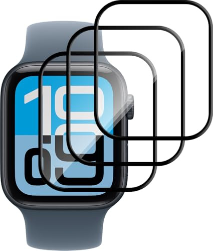Lutree Pellicola Protettiva per Apple Watch SE 3 40mm, 3 Pezzi Anti Graffio Facile da Installare Flessibile Film, 3D Piena Copertura HD Anti-Impronte Protezione Schermo