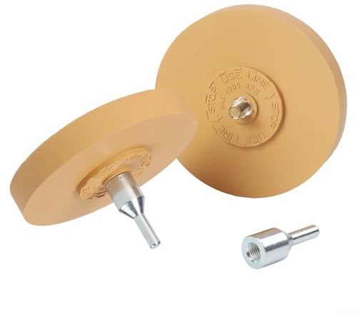 Nexbrill Radiergummi Radscheibe mit Adapter für Bohrer, 10,2 cm und 8,9 cm, hoher Aufkleber-Entferner für Autolack, Metall, Glas, 2 Stück (100 mm)