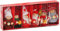 BRUBAKER 6-teiliges Set Weihnachtswichtel aus Holz und Strick - Baumanhänger Weihnachtsanhänger - 8 cm in Geschenkbox Rot