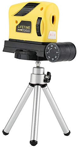Acouto Laser Level, Laser Level Point/Line/Cross Horizontal Vertical Alignment Adjustment Tool with Tripod Stand Laser Level Four-In-One Laser Level With Bracket