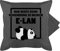 Kissenbezug - Statement Kissen mit Sprüchen - Hab heute keine Verbindung zu meinem E-LAN - 50 x 50 cm - Grau - habe kissenhülle sprüche spruch elan kissenbezüge nerd bedruckte+kissen+mit+spruch