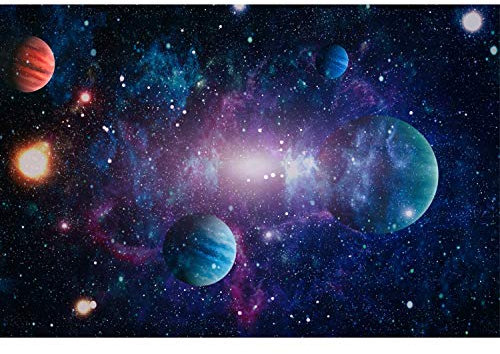 Fototapete Weltall Planeten Vliestapete Kinderzimmer Tapete inkl. Kleister Größe 450 x 300 cm