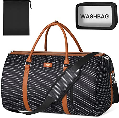 Kleidersack für Reisen mit Kulturbeutel, wandelbar, Handgepäck, Wochenendtasche, große Reisetaschen für Frauen, 2-in-1 hängender Koffer, Anzug, Reisetaschen für Damen und Herren, 3-teiliges Set,