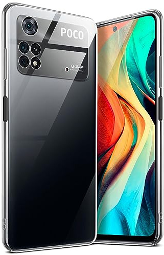 moex für Poco M4 Pro Hülle Durchsichtig, Silikon Handyhülle Transparent, Clear Case Ultra Slim, Backcover Schutzhülle Dünn, Silikonhülle Minimalistisch, Aero Case, Klar