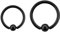 1,2 mm Klemmkugel Titan Ball Closure Ring BCR Piercing Ohr Schwarz Black 6 mm / 3 mm