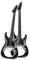 LanHong 2 Stück/Set Flaschenöffner Bierflaschenöffner Gitarrenform Flaschenöffner Gitarre Geschenk Küchenhelfer für Trinker Musikgitarrenliebhaber (Cool Black)