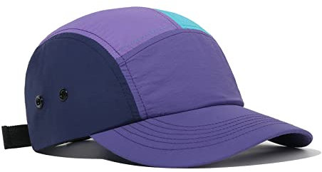 CLAPE 5 Panel Cap Herren Damen Waterproof Nylon Baseball Cap Farbenfroh Basecap Low Profile Dad Hat Unstructured Hats Sommer Schildmütze