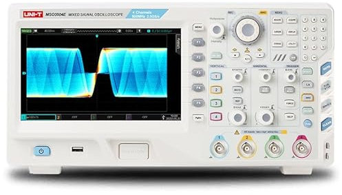 UNI-T MSO3504E-S Digitales Phosphor-Oszilloskop mit 4 Kanäle(analog), 16 Kanäle(digital), 2,5GSa/s Sample-Rate in Echtzeit, 250Mpts, 500 MHz Bandbreite
