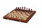 Sunrise Chess - Schachbrett Holz Turnierschach Set Nr. 4 - Intarsiert mit Mahagoni und Ahorn - Schachfiguren aus Hainbuche
