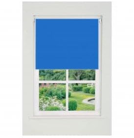Plain Straight Edge Daylight Roller Blind (165cm Drop) 170cm Blue